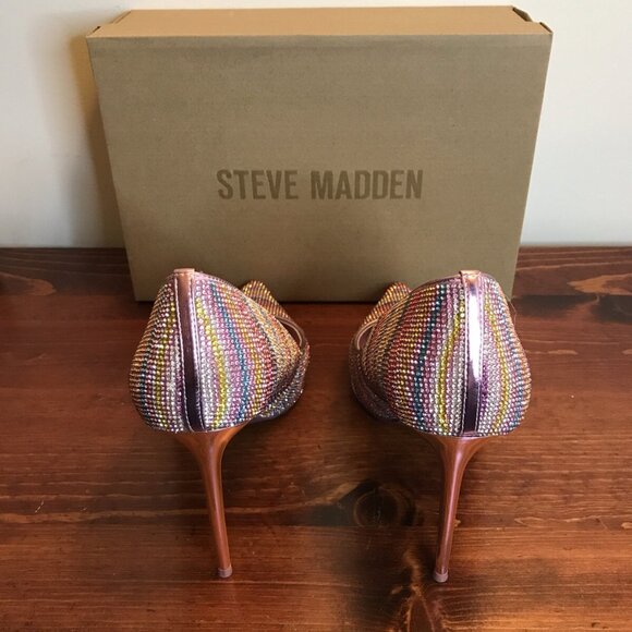 Steve Madden Vivacious PNK Multi Pointed Toe Stiletto - Picture 5 of 9